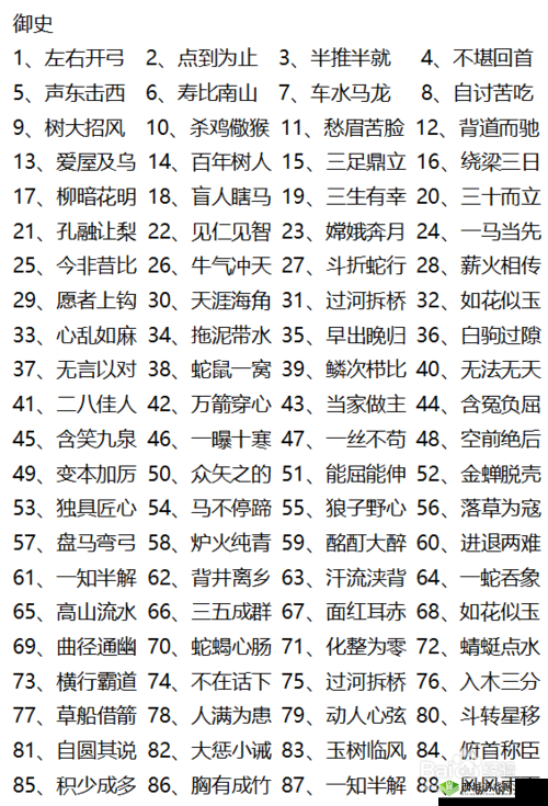 微信成语猜猜看御史第43关答案揭秘：御史关卡答案大全全解析