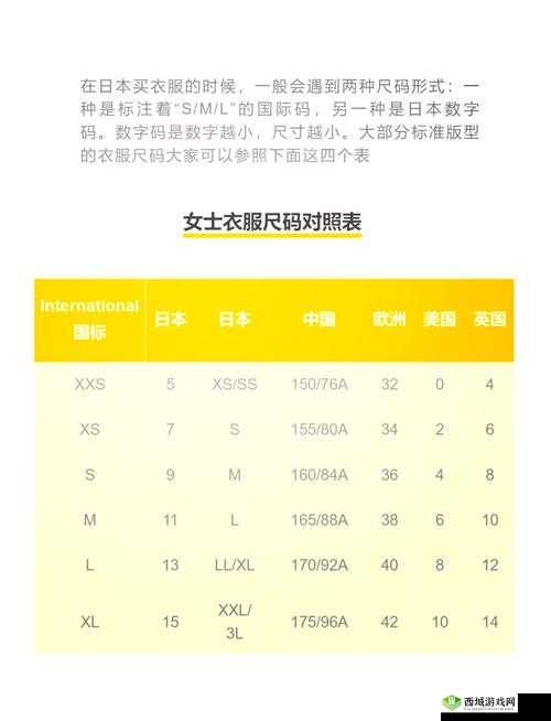 欧洲尺码日本尺码专线图片:详细尺码对比与解读